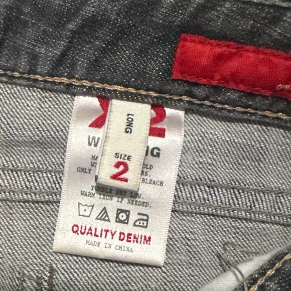 Women’s X2 Skinny W01 Ultra low rise skinny leg size 2 Long gray quality denim - Picture 5 of 12